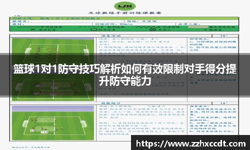 篮球1对1防守技巧解析如何有效限制对手得分提升防守能力